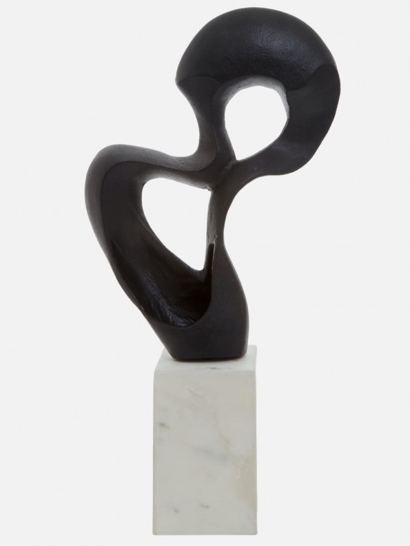 Mirano Black Finish Knot Sculpture