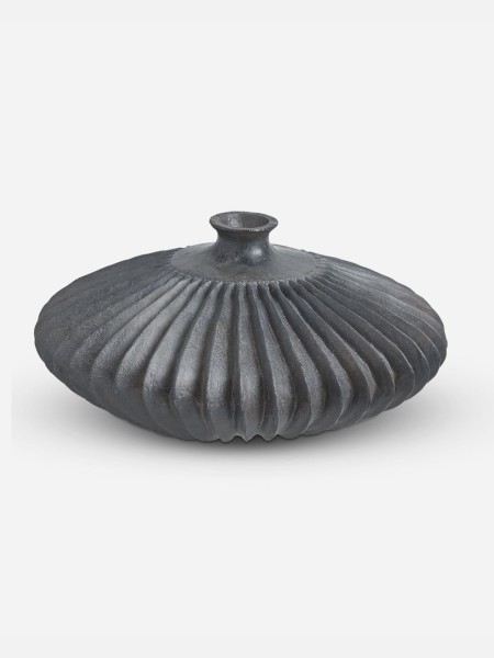 grey round vase