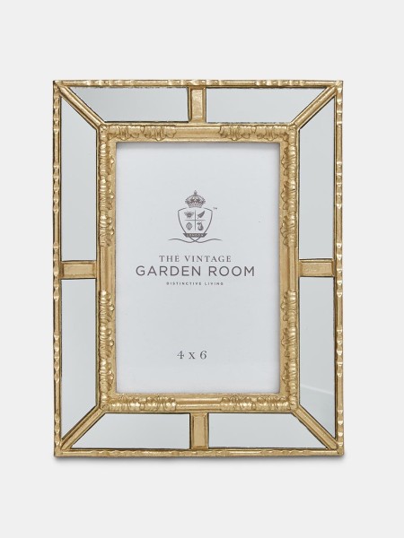 Gold mirrored photo frame